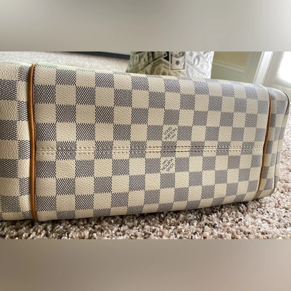 Louis Vuitton Damier Azur Totally MM Tote Bag shoulder Bag with LV dust bag